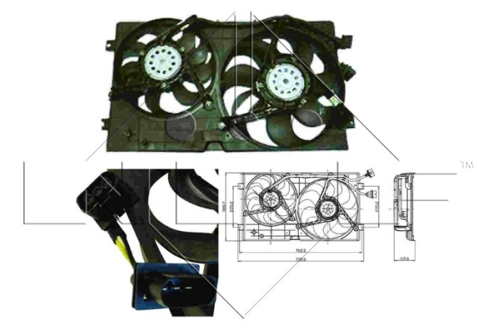 NRF 47403 Ventilator radiator