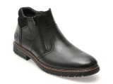 Ghete RIEKER negre, 33151, din piele naturala