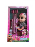 Cumpara ieftin Set Papusa Cry Babies Interactiva cu Carut si Biberon, 27 cm, Recomandata Peste 3 Ani