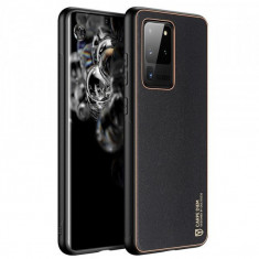 Husa telefon Dux Ducis Samsung Galaxy S20 Ultra TPU din piele ecologica Neagra