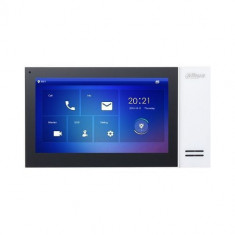 Monitor videointerfon Dahua VTH2421FW-P, IP touch screen 7 inch 1024x600, IPC surveillance, Audio bidirectional, Alarma 6/1, SD 8GB, PoE, alb SafetyGu foto