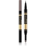 Eveline Cosmetics Brow Art Duo creion dermatograf cu două capete pentru spr&acirc;ncene culoare Medium 8 g