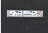 ROMANIA 2019 LP 2225 PRESEDINTIA ROMANIEI LA CONSILIUL UE PERECHE CU VINIETA MNH NESTAMPILATA, Nestampilat
