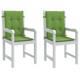 VidaXL Perne scaun spătar scund 2 buc. melanj verde 100x50x4 cm textil