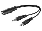 Cablu Audio Jack 3.5mm 2pin la 3pin 0.2m, Goobay