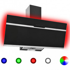 Hota RGB cu LED, 90 cm, otel inoxidabil si sticla securizata foto
