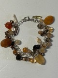 BRATARA ARGINT 925 + Pietre Naturale Semipretioade + Perle - Silpada Jewerly - B1306 - Vintage !