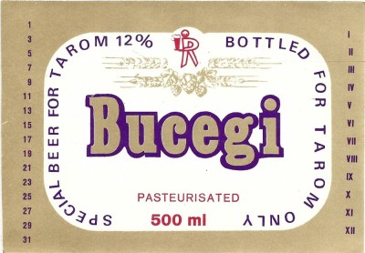 NI453 Etichetă bere Bucegi pasteurisated, special beer for TAROM, bottled for TAROM foto