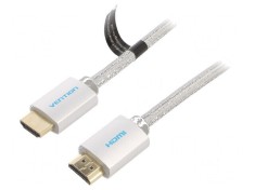 Cablu HDMI 2.0 3m PVC textil, mufă HDMI la ambele capete