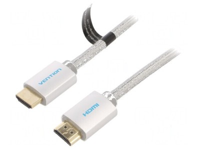 Cablu HDMI 2.0 3m PVC textil, mufă HDMI la ambele capete foto
