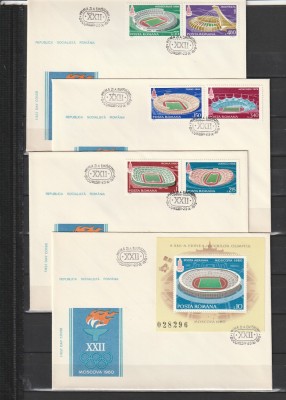 RO - FDC - PREOLIMPIADA DE VARA - MOSCOVA ( LP 991-992 ) 1979 ( 4 DIN 4 ) foto