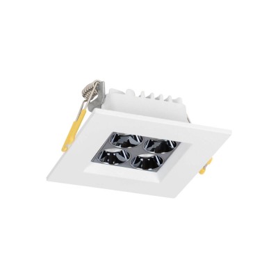Spot LED patrat Roma SQ4 6W 4000K IP20, alb argintiu, Metsan foto