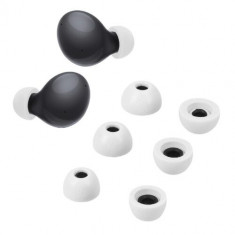 Set 6 Eartip kwmobile pentru Samsung Galaxy Buds 2, Spuma cu memorie, Gri, 60669.25