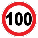 Autocolant limitator viteza 100km/h MTX
