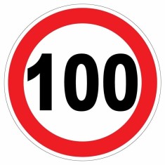 Autocolant limitator viteza 100km/h MTX
