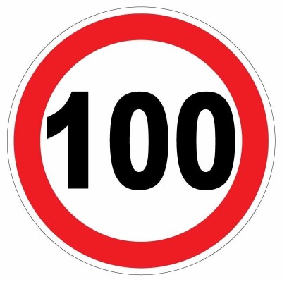 Autocolant limitator viteza 100km/h MTX foto