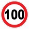 Autocolant limitator viteza 100km/h MTX