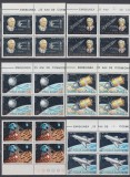 ROMANIA 1983 LP 1071 - 25 ANI DE COSMONAUTICA BLOCURI DE 4 TIMBRE MNH