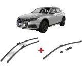 Cumpara ieftin Set 3 stergatoare AUDI Q5 Van (FYB, FYG) 2017 - 2020, pentru parbriz si luneta, Valeo HydroConnect