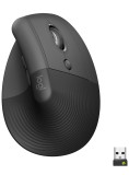 Logitech Lift Right Vertical Ergonomic Mouse Graphite Black PC