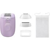 Epilator Philips Seria 4000 BRE257/00, 2 viteze, Lumina LED, Mov