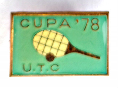 INSIGNA CUPA UTC TENIS DE CAMP 1978 UTM PCR foto