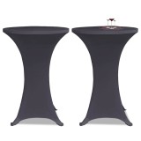 Gossi husa elastica pentru masa, 2 buc., antracit, 70 cm