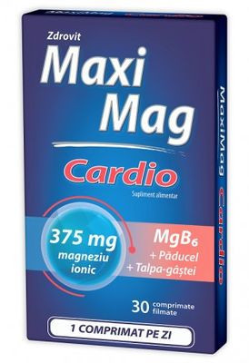 MaxiMag Cardio 375 mg, 30 comprimate, Zdrovit foto