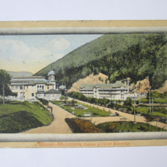 Carte postala Slanic Moldova:Casino și Hotel Racoviță,circulata 1911