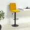 vidaXL Scaun de bar, galben muștar, catifea 335759