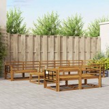 vidaXL Set de canapele de exterior 9 pcs natural Lemn Solid de Acacia 3367797
