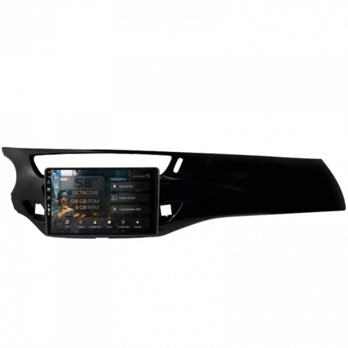 Navigatie Citroen C3 II (2009-2016) 8GB RAM Android 13 Octacore Slot Sim 4G DSP GPS Wi-FI Carplay Android Auto USB Bluetooth Waze Touchscreen 9 Inch