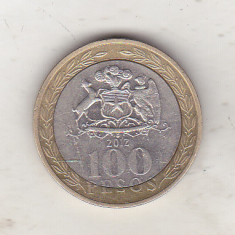 bnk mnd Chile 100 pesos 2012 bimetal