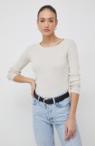 United Colors of Benetton pulover de bumbac femei, culoarea bej, light
