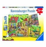 Cumpara ieftin Puzzle Munca la ferma, 3 x 49 piese
