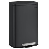 Cos de gunoi SONGMICS din inox cu pedala, soft close, 50 L, negru