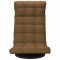 Scaun de podea pivotant, maro, material textil - 3