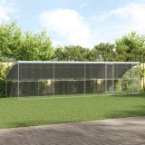 Cumpara ieftin Cusca pentru caini 4 buc. Argintiu 8 x 2 x 2 m Otel galvanizat