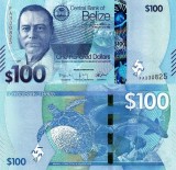 Belize (p#NOU) 100 Dollars 2025 UNC &#039;Testoasa de mare&#039; Puse &icirc;n circulație pe 4 August 2025;