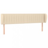 Cumpara ieftin Tablie de pat cu aripioare crem 183x23x78/88 cm material textil