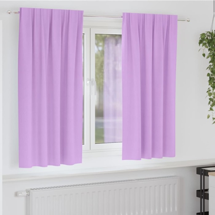 Perdele cu perdele 2 pcs Violet Poliester