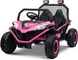 Cumpara ieftin UTV electric pentru 2 copii, Kinderauto Dune-Buggy, 4x4, 200W, 12V, cu roti MOI, rose