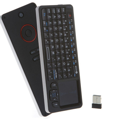 Mini tastatura Rii i6 wireless cu fata dubla control telecomanda IR foto