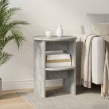 vidaXL Dulap lateral Gri Beton &Oslash;40 x 50 cm Lemn prelucrat 899822