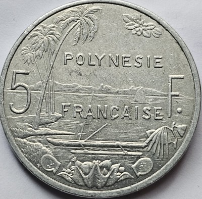 5 Francs 2002 Polinezia Franceză, km#12 foto
