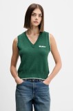 Dickies vestă din amestec de l&acirc;nă culoarea verde, light, DK0A87P2