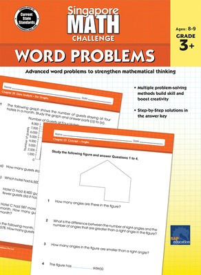 Singapore Math Challenge Word Problems, Grades 3 - 5 foto