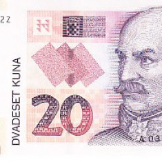 M1 - Bancnota foarte veche - Croatia - 20 kuna - 2001