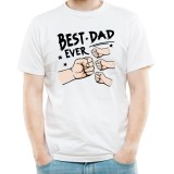 Tricou personalizat pentru tatici, cu mesajul, Cel mai tare tata, (tata si 3 copii), marimea M
