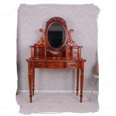 Masa toaleta din lemn mahon cu oglinda MAR051